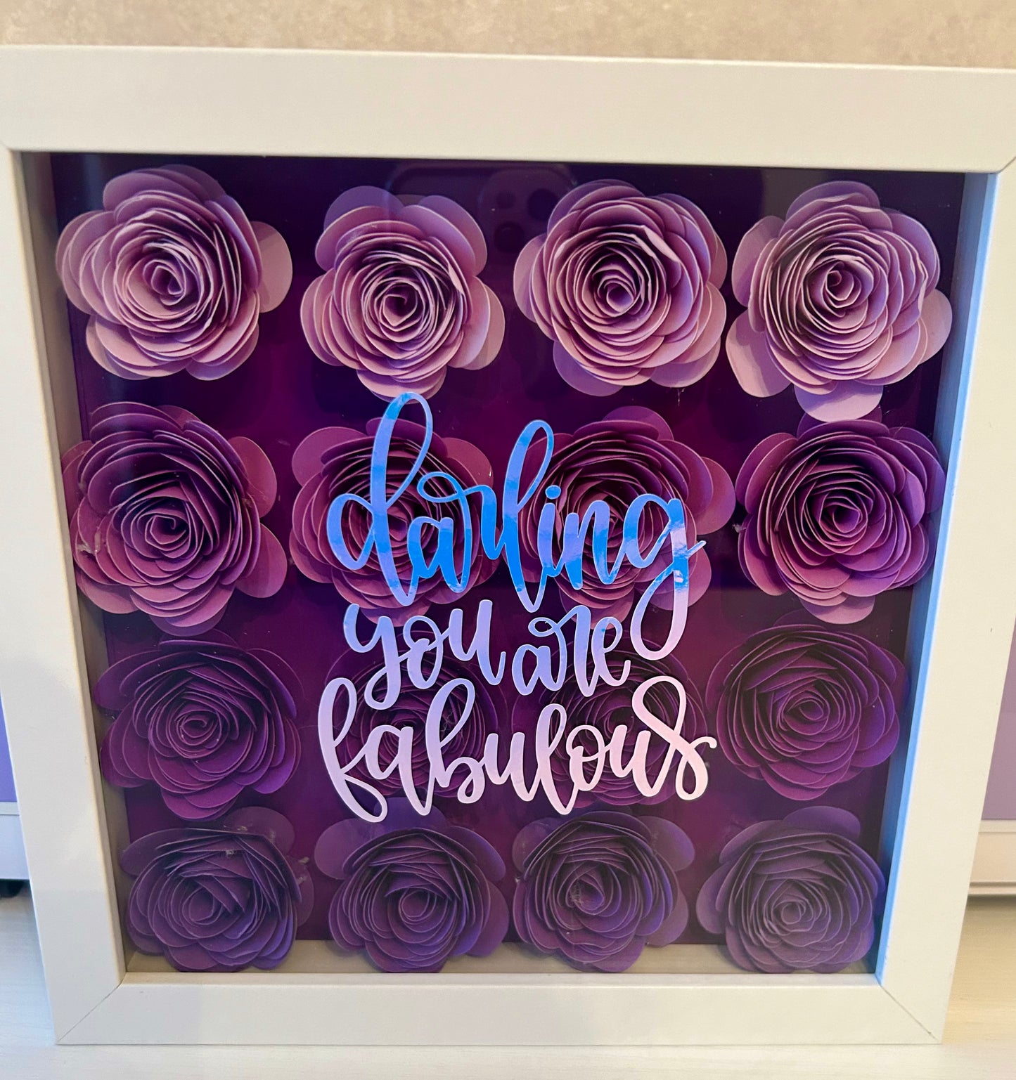 Flower shadow box