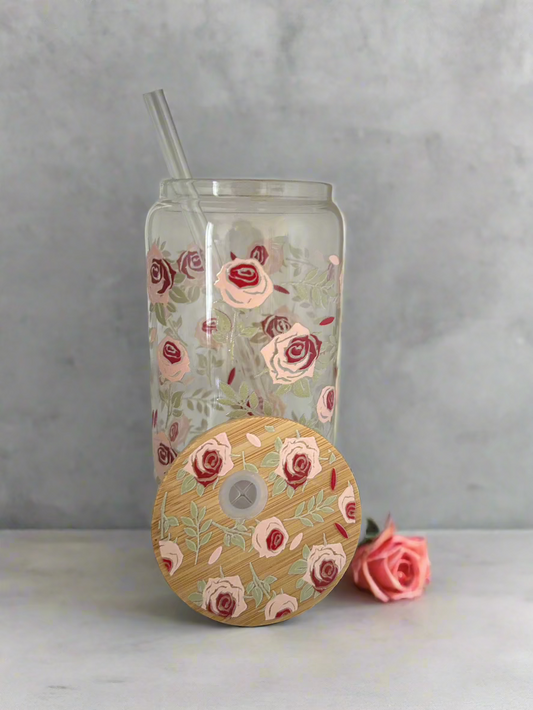 Roses Glass Cup