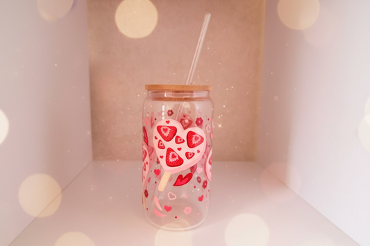 Strawberry Hearts Popsicle
